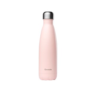 Qwetch Bouteille isotherme inox pastel rose 500ml - 10115